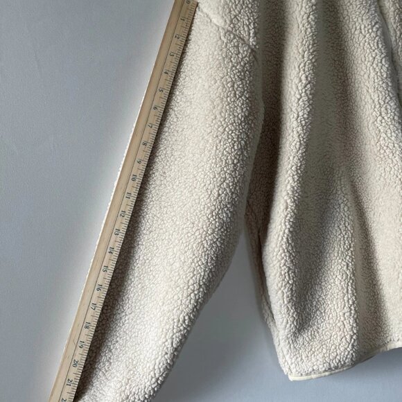 Pink Victoria's Secret Womens Ivory Cozy Chic Sherpa Teddy Full Zip Jacket Sz L - Picture 8 of 8